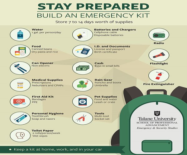 Emergency kit infographic